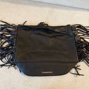 Victoria's Secret Black Fringe Backpack